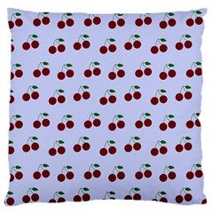 Blue Cherries Standard Flano Cushion Case (Two Sides)