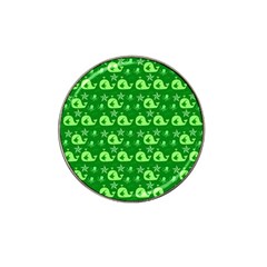 Green Sea Whales Hat Clip Ball Marker (4 pack)