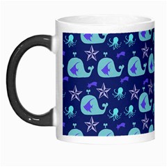 Blue Sea Whales Morph Mugs by snowwhitegirl