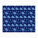 Blue Sea Whales Small Glasses Cloth Front