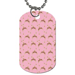 Pink Beige Hats Dog Tag (one Side) by snowwhitegirl