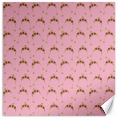 Pink Beige Hats Canvas 12  X 12   by snowwhitegirl