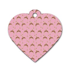 Pink Beige Hats Dog Tag Heart (two Sides) by snowwhitegirl