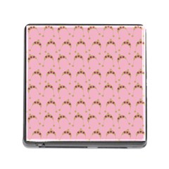 Pink Beige Hats Memory Card Reader (square) by snowwhitegirl