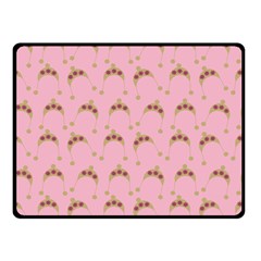 Pink Beige Hats Fleece Blanket (small) by snowwhitegirl