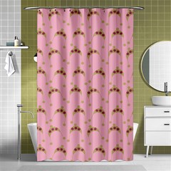 Pink Beige Hats Shower Curtain 48  X 72  (small)  by snowwhitegirl