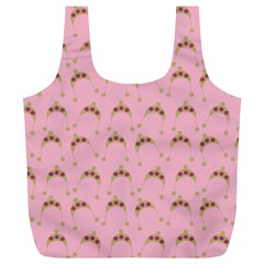 Pink Beige Hats Full Print Recycle Bags (l)  by snowwhitegirl