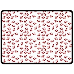 Red Cherries Fleece Blanket (large)  by snowwhitegirl