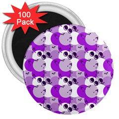 Purple Cherry Dots 3  Magnets (100 Pack) by snowwhitegirl