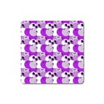 Purple Cherry Dots Square Magnet Front