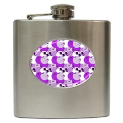 Purple Cherry Dots Hip Flask (6 Oz) by snowwhitegirl