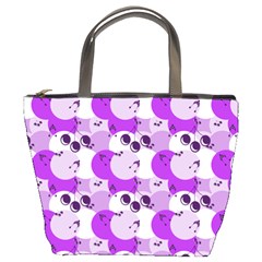 Purple Cherry Dots Bucket Bags by snowwhitegirl