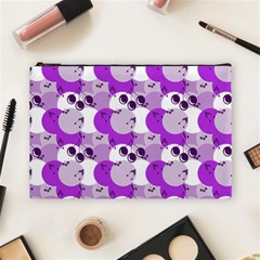 Purple Cherry Dots Cosmetic Bag (large)  by snowwhitegirl