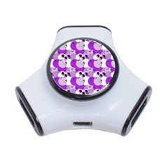 Purple Cherry Dots 3-port Usb Hub by snowwhitegirl