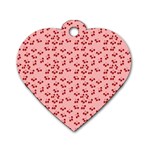 Rose Cherries Dog Tag Heart (Two Sides) Front