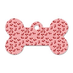 Rose Cherries Dog Tag Bone (one Side) by snowwhitegirl