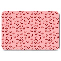 Rose Cherries Large Doormat  by snowwhitegirl