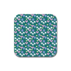 Ocean Cherry Rubber Square Coaster (4 Pack)  by snowwhitegirl