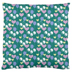 Ocean Cherry Large Flano Cushion Case (one Side) by snowwhitegirl