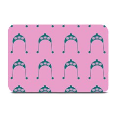 Pink Flower Teal Hat Plate Mats