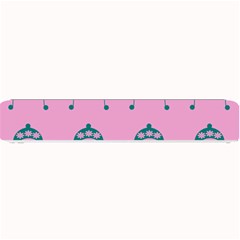 Pink Flower Teal Hat Small Bar Mats