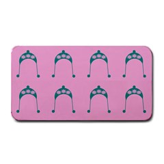 Pink Flower Teal Hat Medium Bar Mats