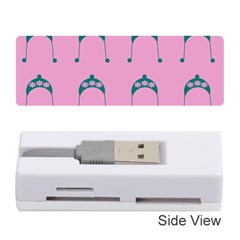 Pink Flower Teal Hat Memory Card Reader (Stick) 