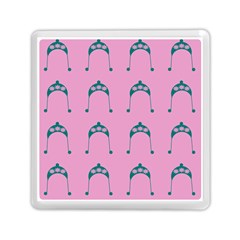 Pink Flower Teal Hat Memory Card Reader (Square) 