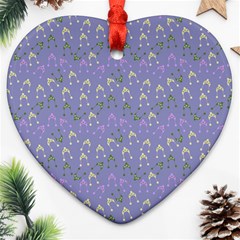 Winter Hats Blue Heart Ornament (two Sides) by snowwhitegirl