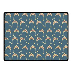 Teal Beige Hats Double Sided Fleece Blanket (small)  by snowwhitegirl