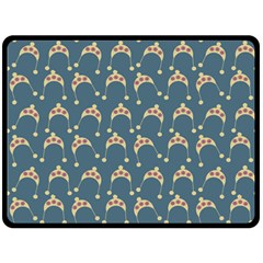 Teal Beige Hats Double Sided Fleece Blanket (large)  by snowwhitegirl