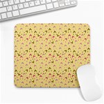 Hats Pink Beige Large Mousepads Front