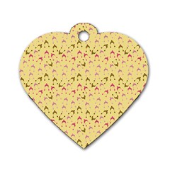 Hats Pink Beige Dog Tag Heart (two Sides) by snowwhitegirl