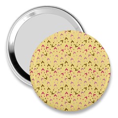 Hats Pink Beige 3  Handbag Mirrors by snowwhitegirl