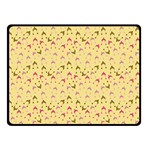 Hats Pink Beige Double Sided Fleece Blanket (Small)  45 x34  Blanket Front