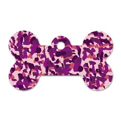 Pink Camo Dog Tag Bone (two Sides) by snowwhitegirl