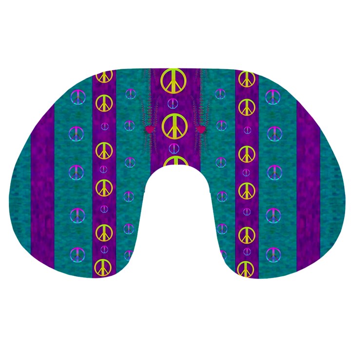 Peace Be With Us This Wonderful Year In True Love Travel Neck Pillows