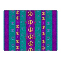 Peace Be With Us This Wonderful Year In True Love Double Sided Flano Blanket (mini)  by pepitasart