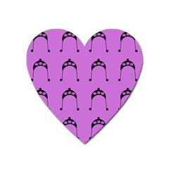 Violet Flower Hat Heart Magnet by snowwhitegirl