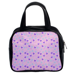 Blue Pink Hearts Classic Handbags (2 Sides) by snowwhitegirl