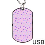 Blue Pink Hearts Dog Tag USB Flash (Two Sides) Front