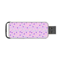 Blue Pink Hearts Portable Usb Flash (one Side) by snowwhitegirl