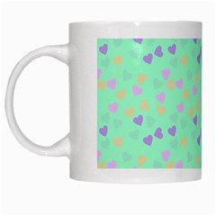 Minty Hearts White Mugs by snowwhitegirl