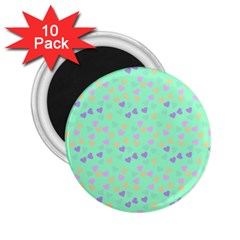 Minty Hearts 2 25  Magnets (10 Pack)  by snowwhitegirl