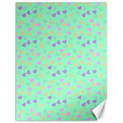 Minty Hearts Canvas 18  X 24   by snowwhitegirl