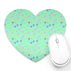 Minty Hearts Heart Mousepads by snowwhitegirl