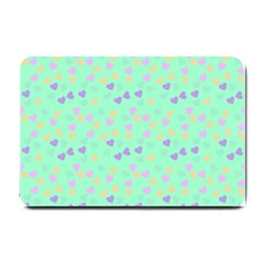 Minty Hearts Small Doormat  by snowwhitegirl