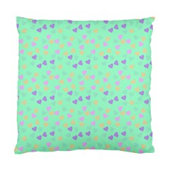 Minty Hearts Standard Cushion Case (two Sides) by snowwhitegirl