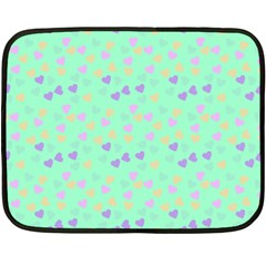 Minty Hearts Fleece Blanket (mini) by snowwhitegirl