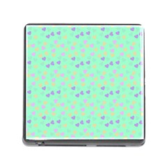 Minty Hearts Memory Card Reader (square) by snowwhitegirl